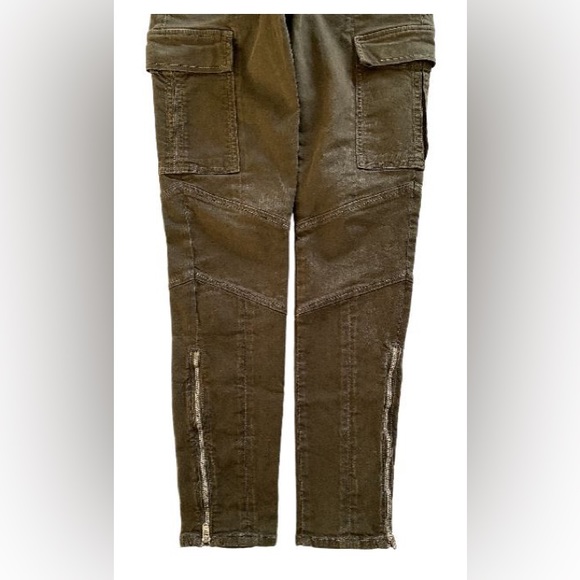 JBRAND Houlihan Army Green Skinny Cargo Jeans Size 25 - Picture 9 of 15